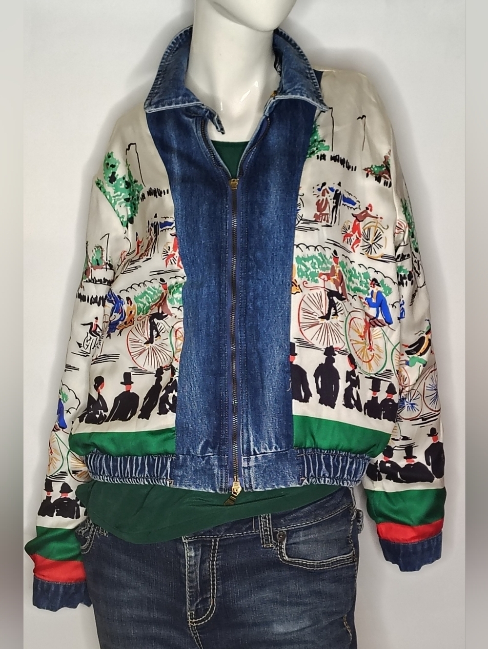 Blue Denim Jacket Sz Medium - Large - Picture 15 of 16